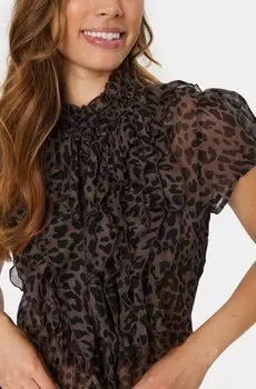 Блузка на пуговицах LILJA CRINKLE Saint Tropez, коричневый