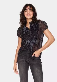 Блузка на пуговицах LILJA CRINKLE Saint Tropez, черный