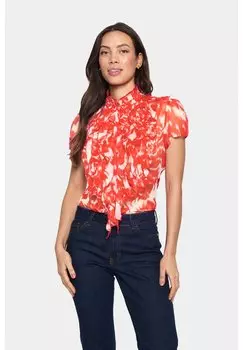 Блузка на пуговицах LILJA CRINKLE Saint Tropez, темно-красный