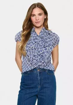 Блузка на пуговицах LILJA CRINKLE Saint Tropez, синий