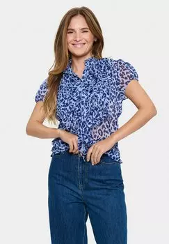 Блузка на пуговицах LILJA CRINKLE Saint Tropez, синий