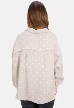 Блузка на пуговицах LIYA MUSSELIN HERZ OVERSIZED Seasons of April, бежевый