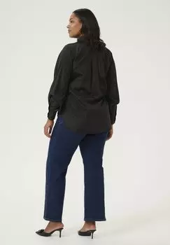 Блузка на пуговицах LONG Kaffe Curve, черный