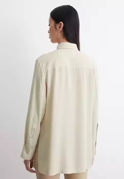 Блузка на пуговицах LONG SHAPE STRAIGHT HEM WITH SLITS SOLID Marc O'Polo, кремовый