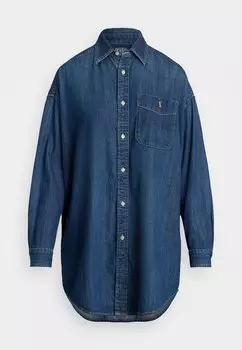 Блузка на пуговицах LONG SLEEVE BUTTON FRONT Polo Ralph Lauren, темно-синий