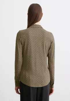 Блузка на пуговицах LONG SLEEVE COLLAR BUTTON PLACKET Marc O'Polo, бежевый