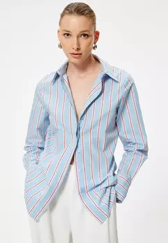 Блузка на пуговицах LONG SLEEVE Koton, синий