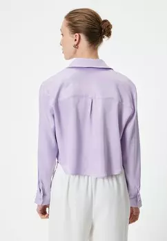 Блузка на пуговицах LONG SLEEVE Koton, сиреневый
