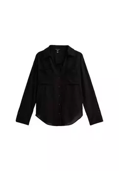 Блузка на пуговицах LONG SLEEVE New Look, черный