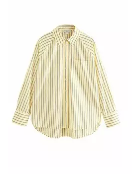 Блузка на пуговицах LONG SLEEVE Next, желтый