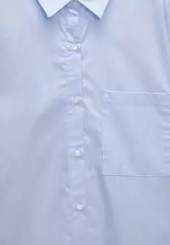 Блузка на пуговицах LONG SLEEVE PULL&BEAR, синий