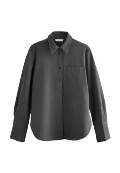 Блузка на пуговицах LONG SLEEVE REGULAR FIT Next, серый