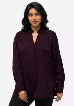 Блузка на пуговицах LONG SLEEVE Ulla Popken, фиолетовый