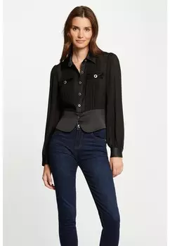 Блузка на пуговицах LONG-SLEEVED WITH PLEATS Morgan, черный