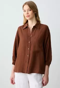 Блузка на пуговицах LOOSE FIT COLLAR Jimmy Key, цвет Bitter Beown