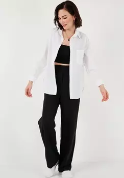 Блузка на пуговицах LOOSE FIT LELA, белый