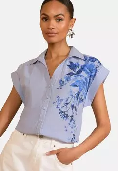 Блузка на пуговицах Love & Roses, синий