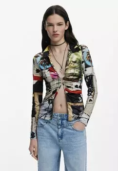 Блузка на пуговицах M C LACROIX Desigual, коричневый