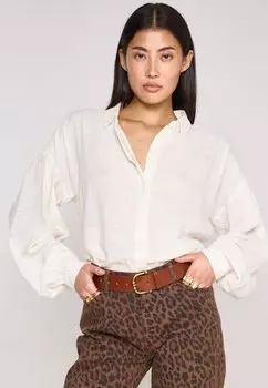 Блузка на пуговицах Maison 123, бежевый