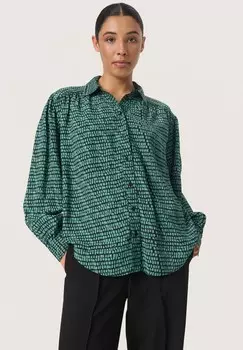 Блузка на пуговицах MAKENA EBBA Soaked in Luxury, зеленый