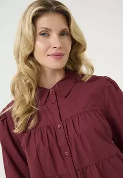 Блузка на пуговицах MALINKA Cream, темно-красный