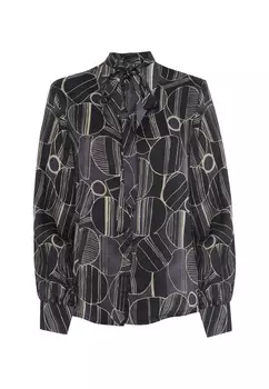 Блузка на пуговицах Manila Grace, цвет Mottled Black