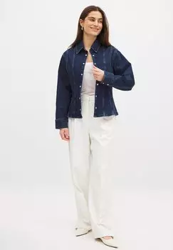 Блузка на пуговицах MARKED WAIST NA-KD, темно-синий