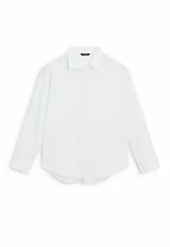 Блузка на пуговицах Massimo Dutti, белый