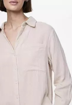 Блузка на пуговицах MASTINA Pieces, бежевый