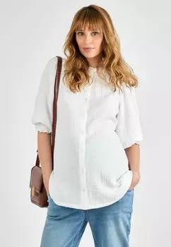 Блузка на пуговицах MATERNITY FIT - BUTTON THROUGH TEXTURED JoJo Maman Bb, белый