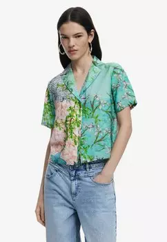 Блузка на пуговицах MIAMI Desigual, зеленый