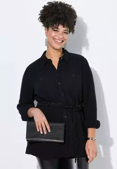 Блузка на пуговицах MIAMODA, черный