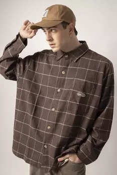 Блузка на пуговицах MILTON CHECKED UNISEX Kaotiko, черный