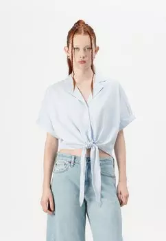 Блузка на пуговицах MIO KNOT JDY, синий