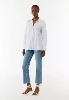 Блузка на пуговицах MIT BINDEDETAILS comma, белый