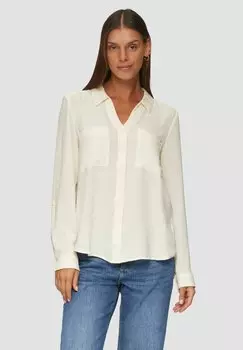 Блузка на пуговицах MIT BRUSTTASCHEN QS, кремовый