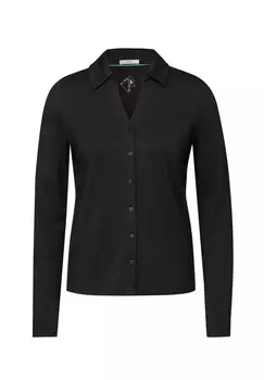 Блузка на пуговицах MIT KNOPFLEISTE Cecil, черный