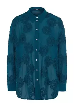 Блузка на пуговицах MIT KNOPFLEISTE zero, цвет Mottled Teal
