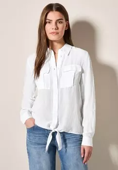 Блузка на пуговицах MIT KNOTEN AM SAUM Cecil, белый