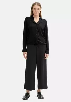 Блузка на пуговицах MIT KORDELZUG TOM TAILOR, черный