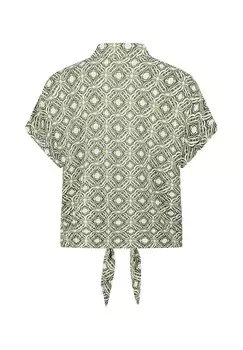 Блузка на пуговицах MIT KRAGEN Cartoon, белый