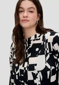 Блузка на пуговицах MIT RAFFUNG QS, черный