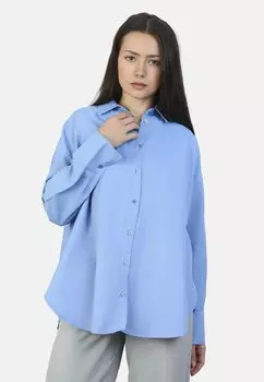 Блузка на пуговицах Modanisa, синий