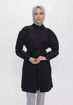 Блузка на пуговицах MODEST SHIRRED TUNIC Armine, черный