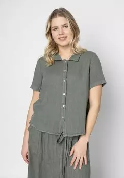 Блузка на пуговицах MONE Lind, зеленый