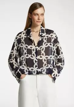 Блузка на пуговицах MONOGRAM Elena Mir, синий