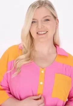 Блузка на пуговицах myMo, розовый