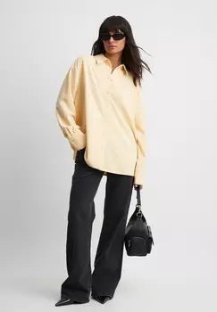 Блузка на пуговицах NA-KD, желтый