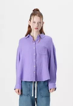Блузка на пуговицах NEW BIG SHIRT GAP, фиолетовый