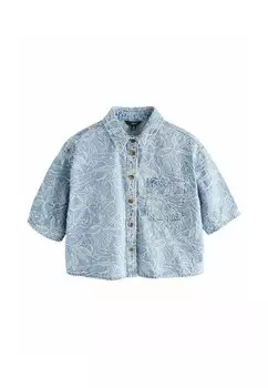 Блузка на пуговицах Next, синий